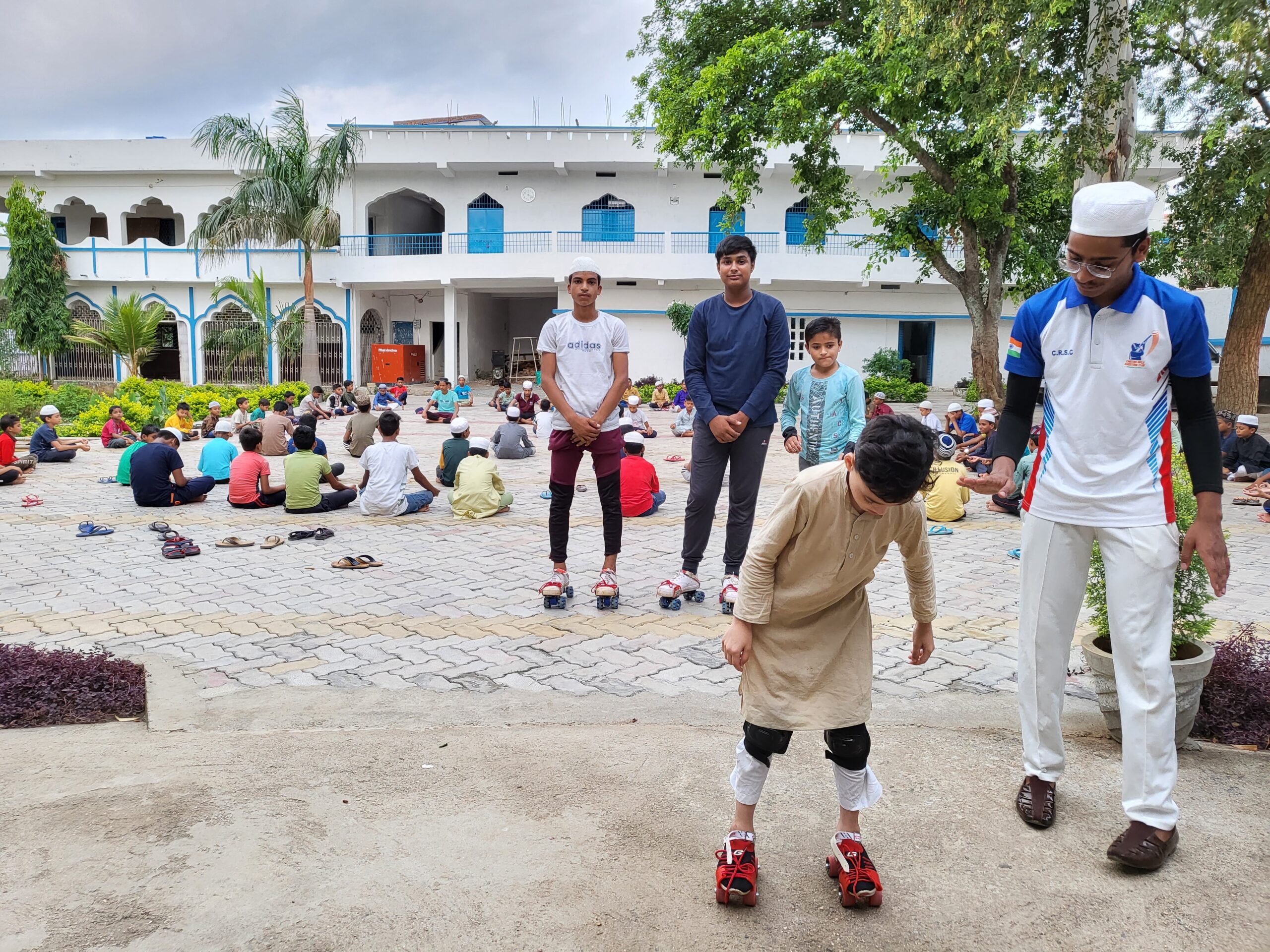 children playing in AMSIQA